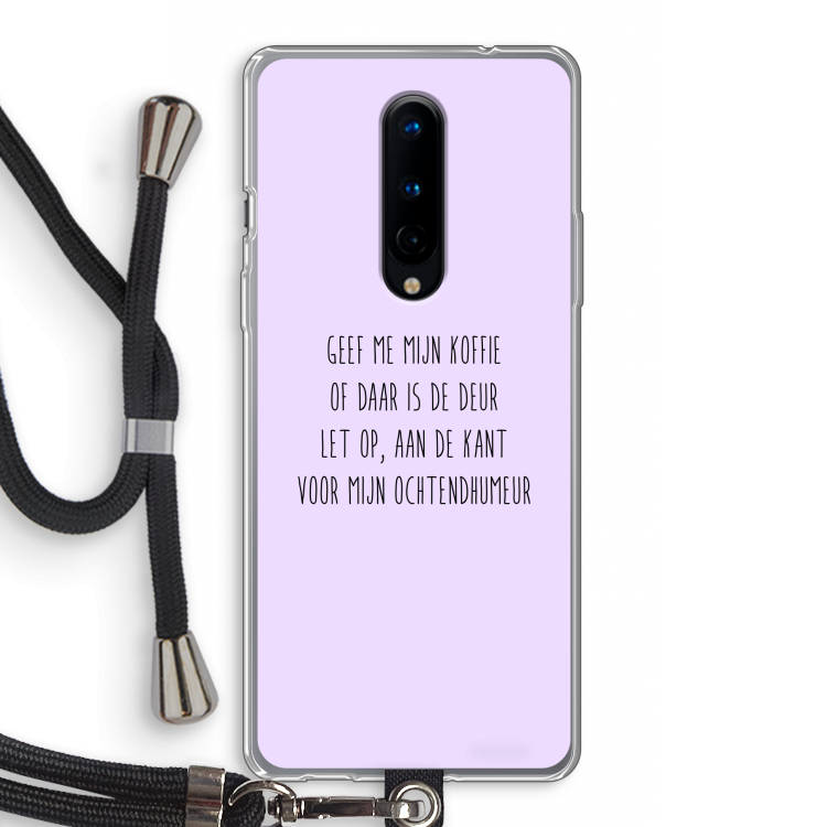 Ochtendhumeur: OnePlus 8 Transparant Hoesje met koord