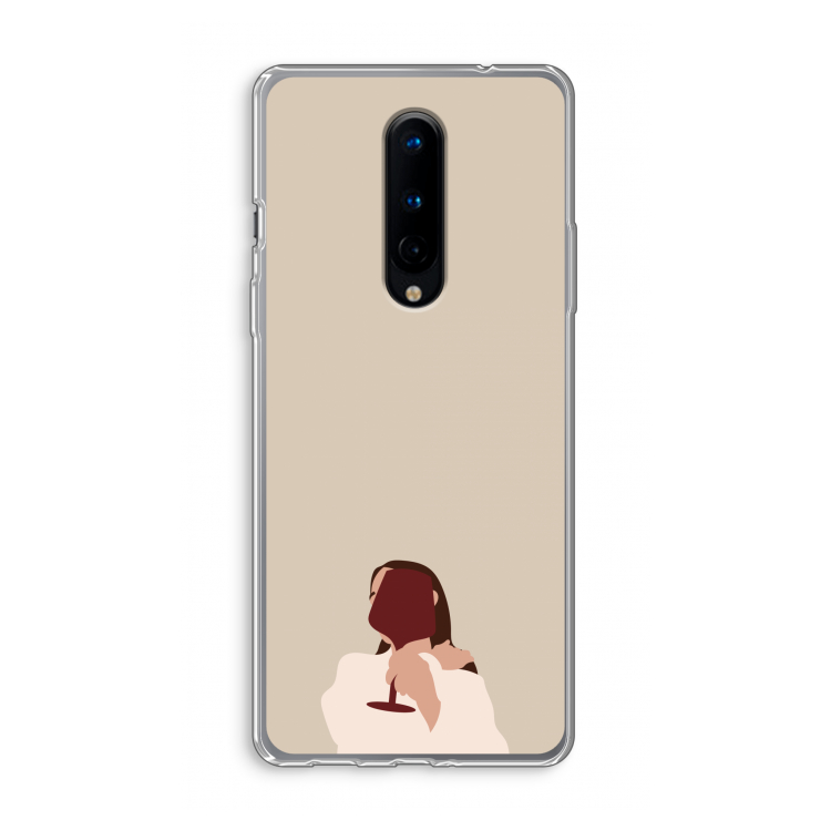 I drink wine: OnePlus 8 Transparant Hoesje
