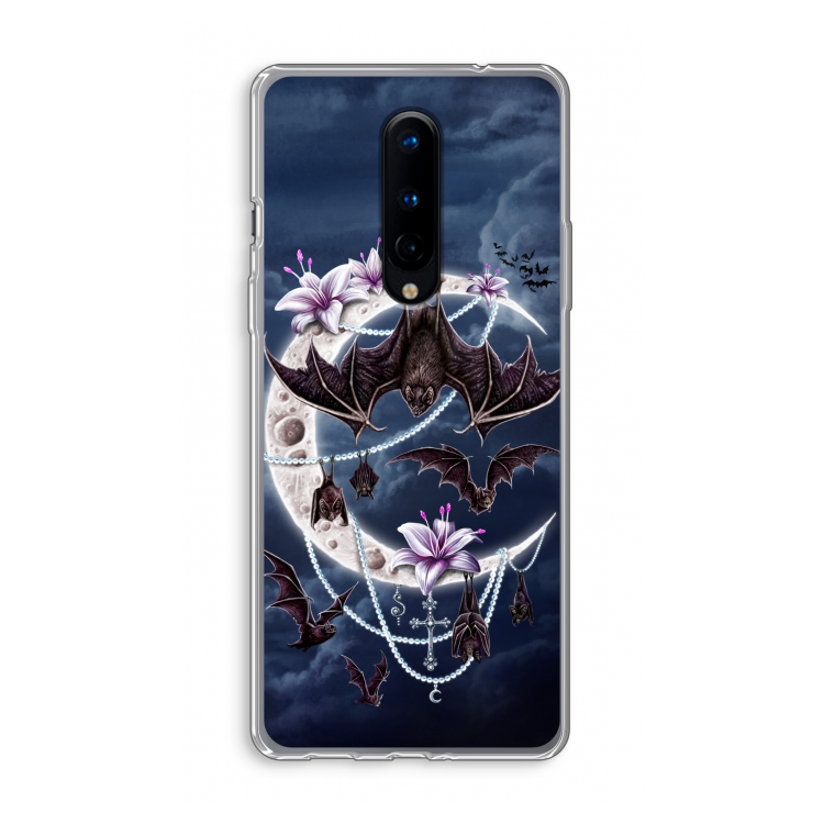 Vleermuizen Maan: OnePlus 8 Transparant Hoesje