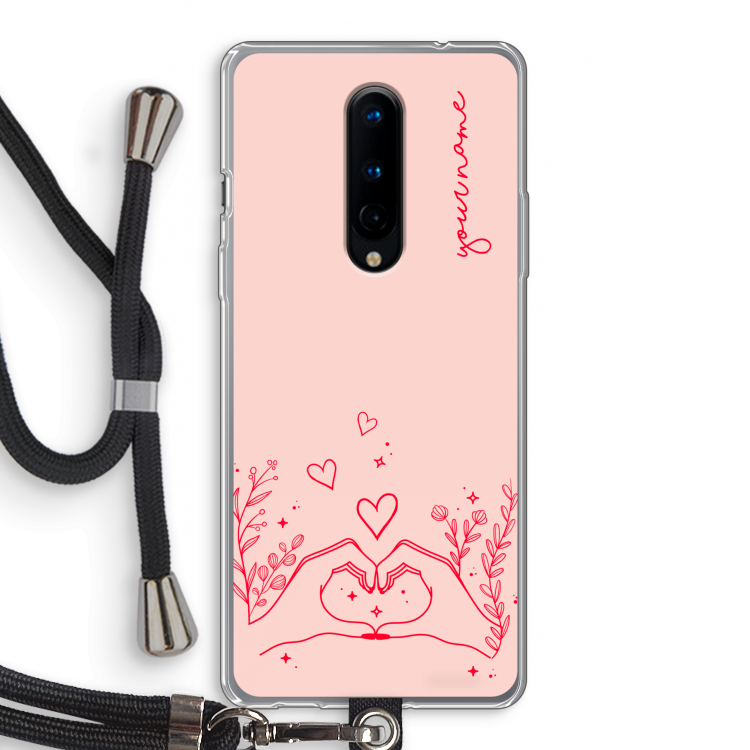 Love is in the air: OnePlus 8 Transparant Hoesje met koord