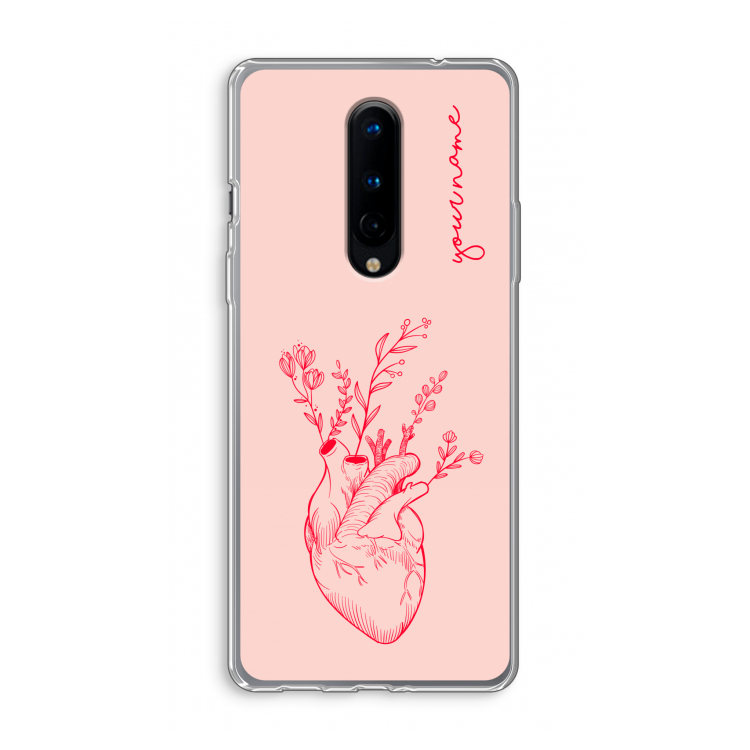 Blooming Heart: OnePlus 8 Transparant Hoesje
