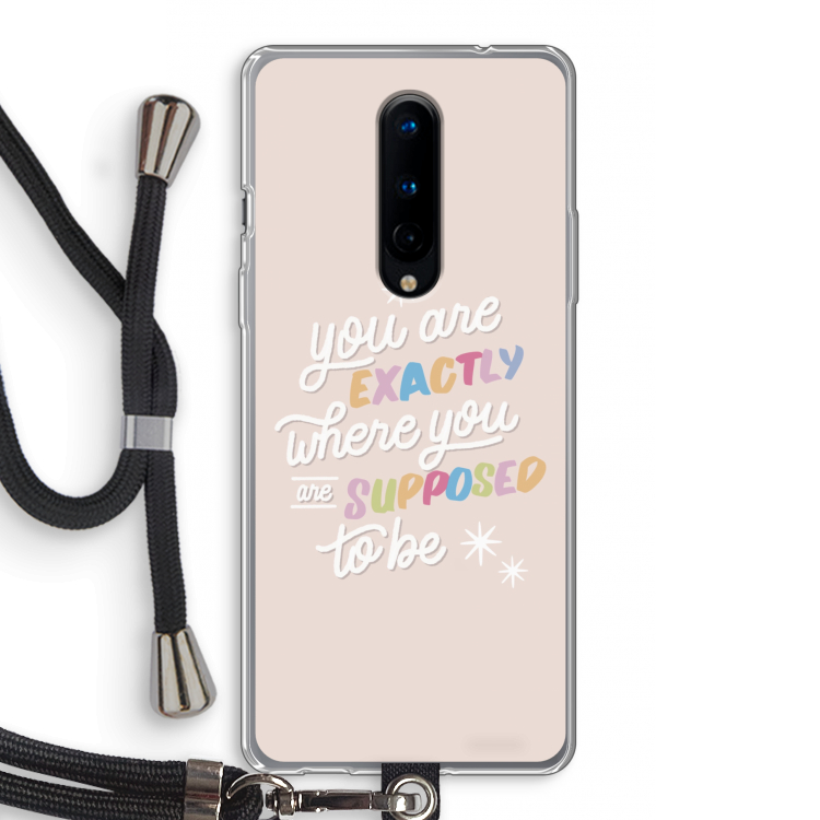 Right Place: OnePlus 8 Transparant Hoesje met koord