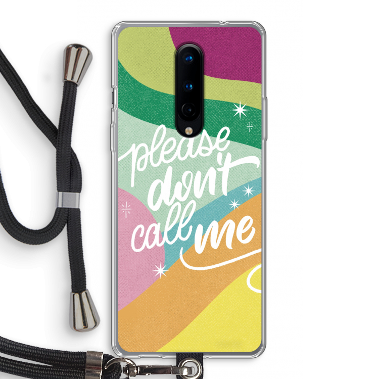 Don't call: OnePlus 8 Transparant Hoesje met koord