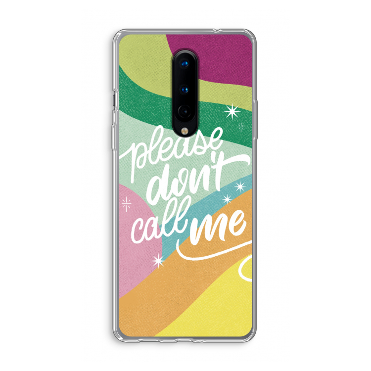 Don't call: OnePlus 8 Transparant Hoesje