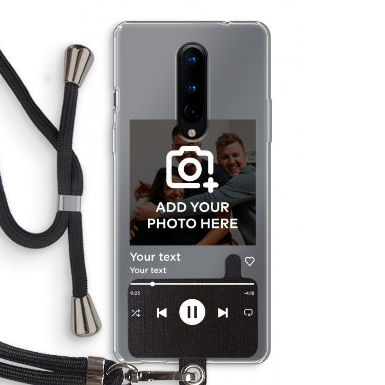 Music Player: OnePlus 8 Transparant Hoesje met koord