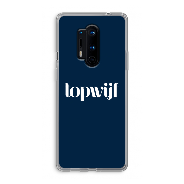 Topwijf Navy: OnePlus 8 Pro Transparant Hoesje