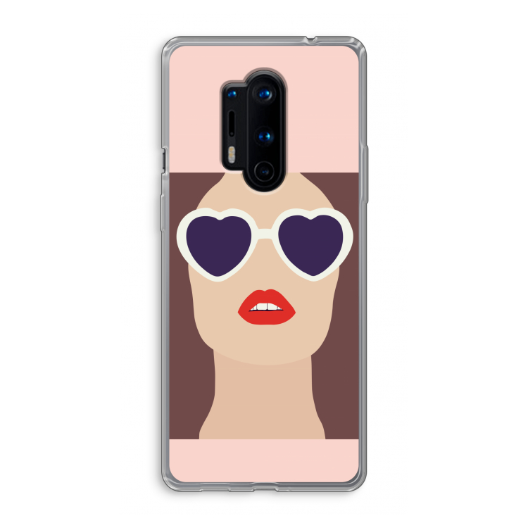Red lips: OnePlus 8 Pro Transparant Hoesje