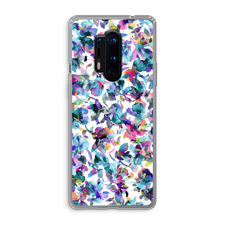 Hibiscus Flowers: OnePlus 8 Pro Transparant Hoesje