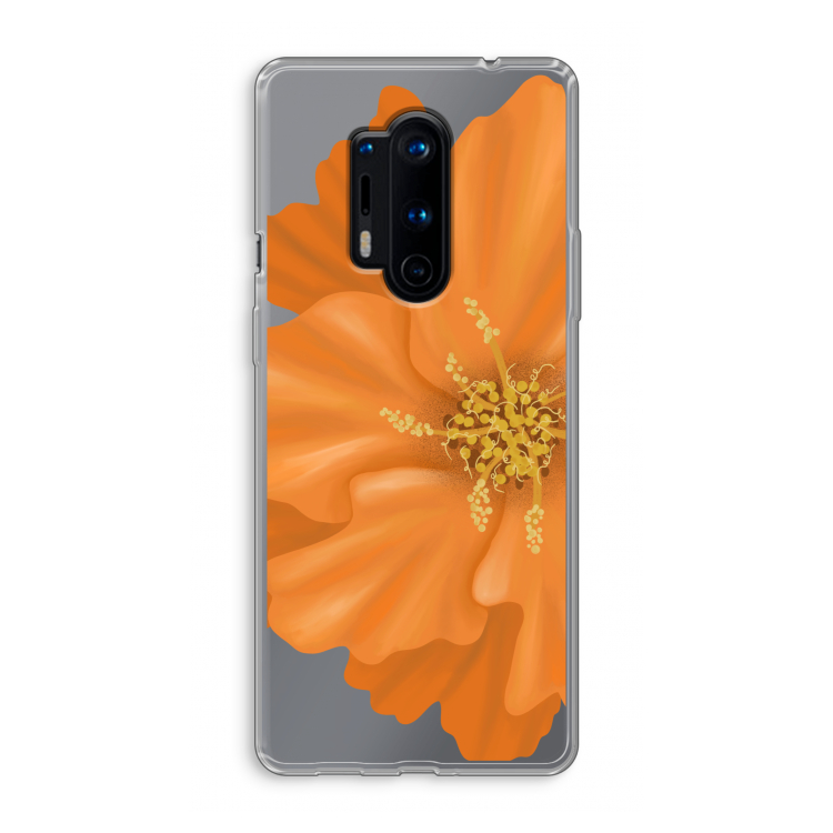 Orange Ellila flower: OnePlus 8 Pro Transparant Hoesje