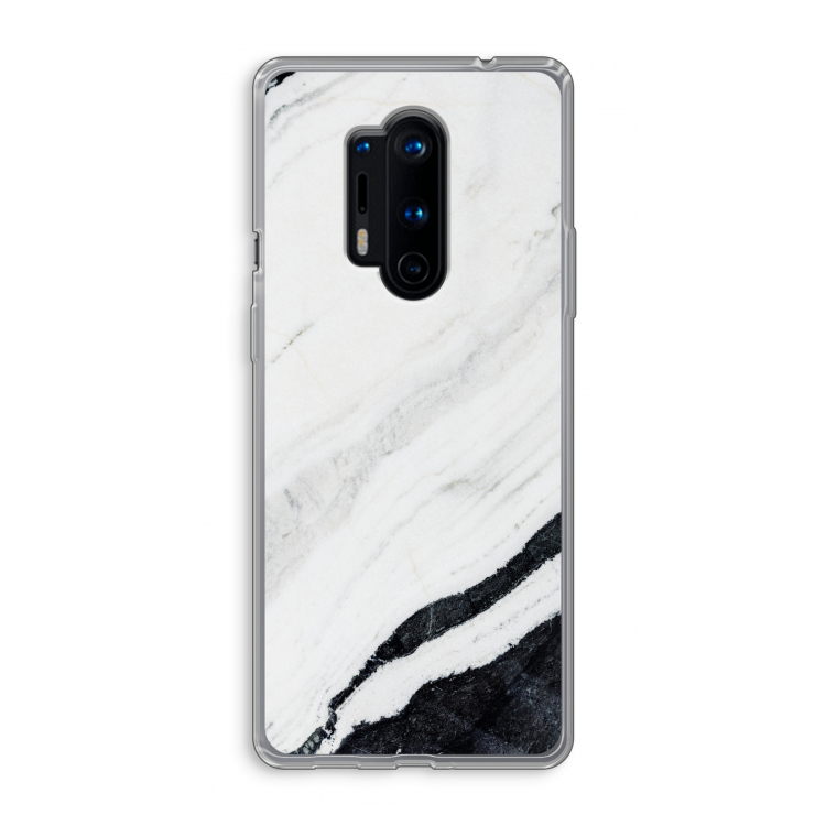 Elegante marmer: OnePlus 8 Pro Transparant Hoesje