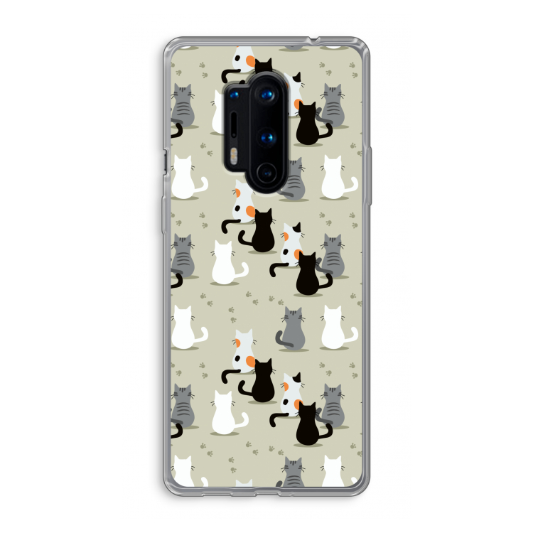 Katten: OnePlus 8 Pro Transparant Hoesje