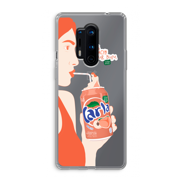 Peach please!: OnePlus 8 Pro Transparant Hoesje