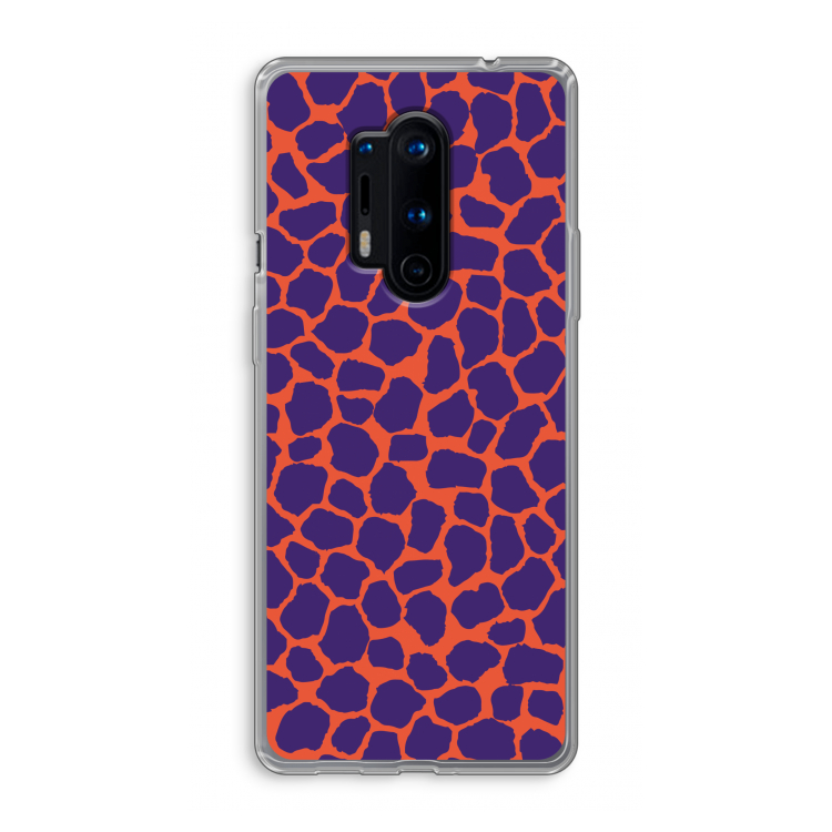 Purple Giraffe: OnePlus 8 Pro Transparant Hoesje