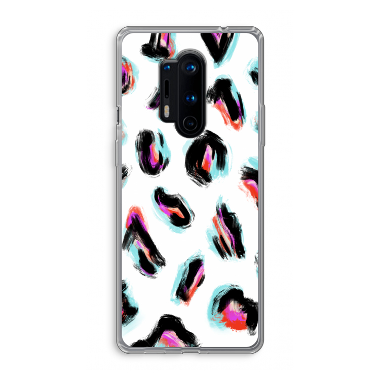 Cheetah color: OnePlus 8 Pro Transparant Hoesje