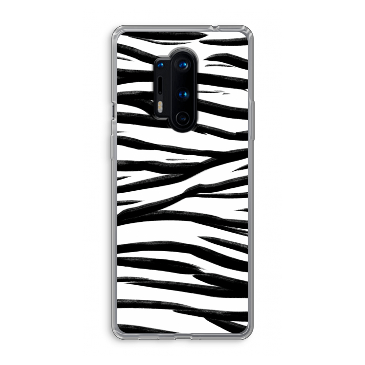 Zebra pattern: OnePlus 8 Pro Transparant Hoesje