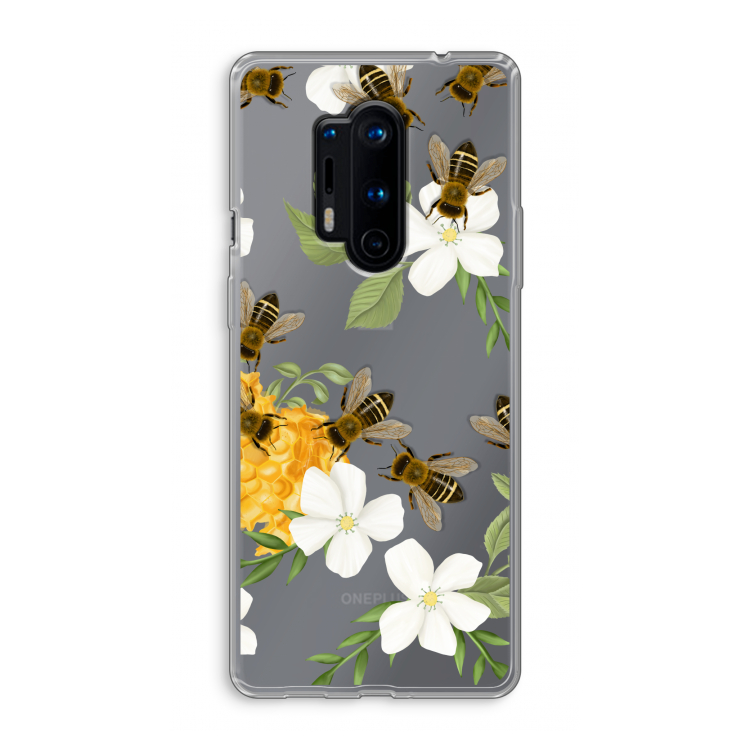 No flowers without bees: OnePlus 8 Pro Transparant Hoesje