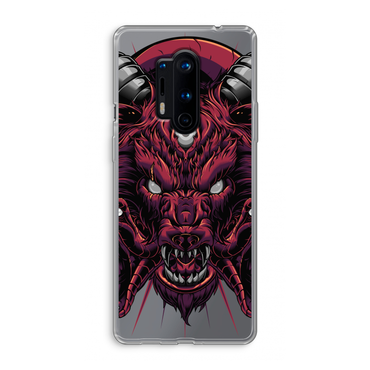 Hell Hound and Serpents: OnePlus 8 Pro Transparant Hoesje