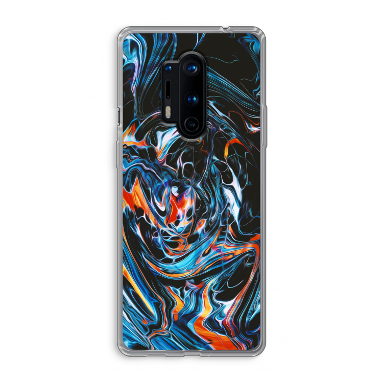 Black Unicorn: OnePlus 8 Pro Transparant Hoesje