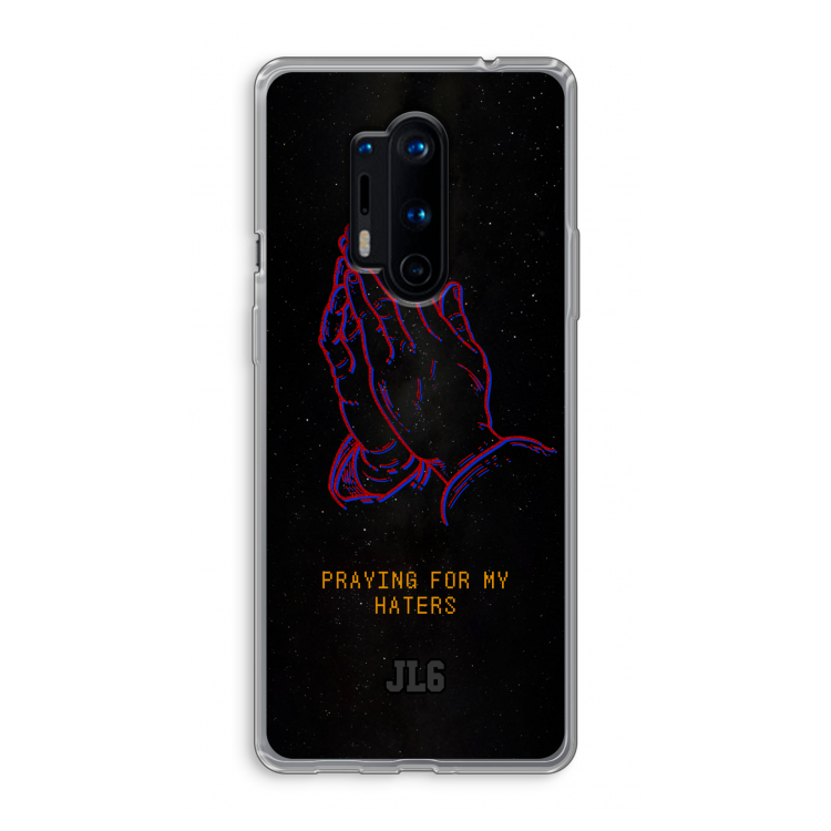 Praying For My Haters: OnePlus 8 Pro Transparant Hoesje