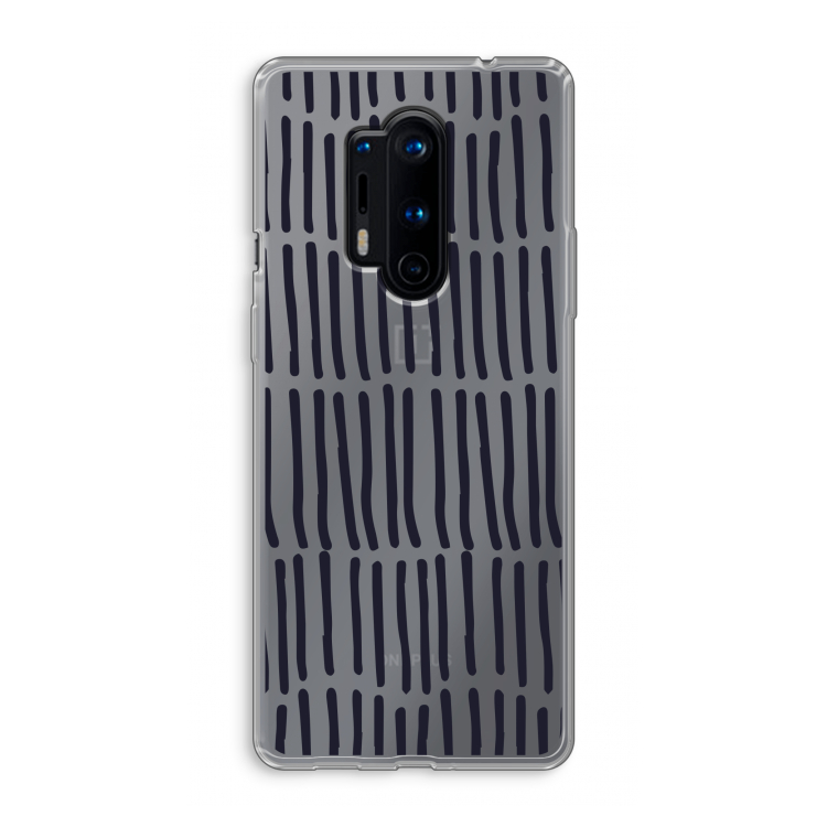 Moroccan stripes: OnePlus 8 Pro Transparant Hoesje