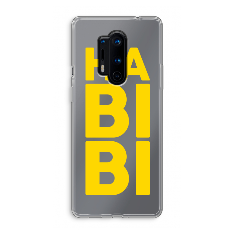 Habibi Blue: OnePlus 8 Pro Transparant Hoesje