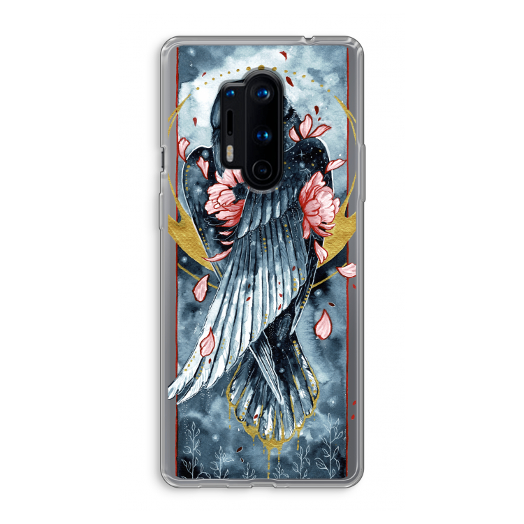 Golden Raven: OnePlus 8 Pro Transparant Hoesje