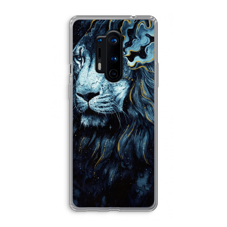 Darkness Lion: OnePlus 8 Pro Transparant Hoesje