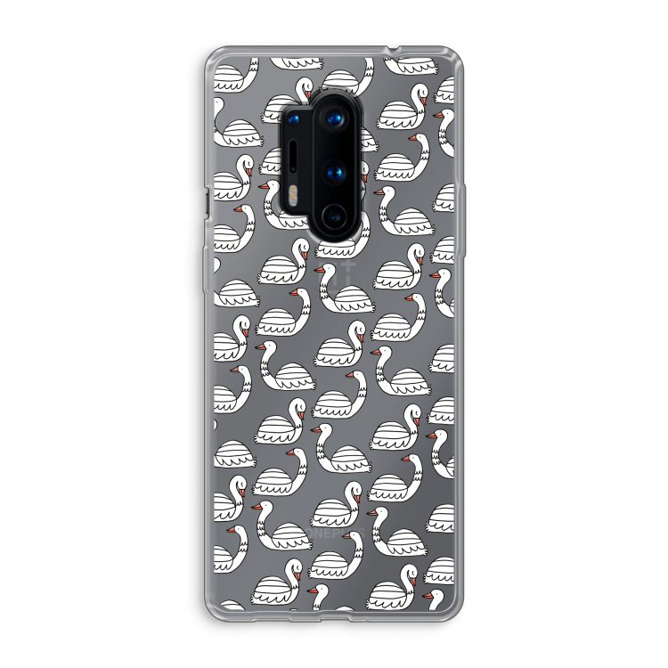 Zwanen: OnePlus 8 Pro Transparant Hoesje