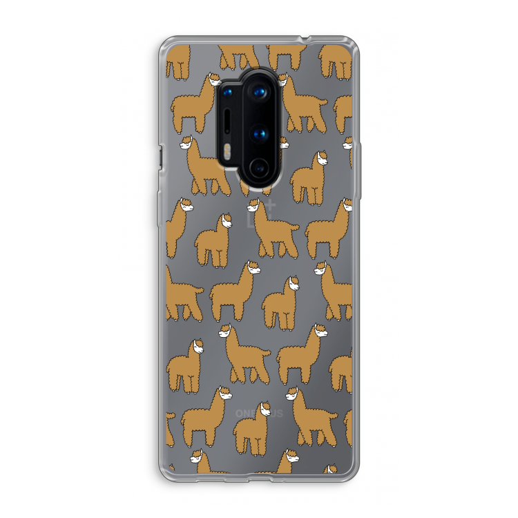 Alpacas: OnePlus 8 Pro Transparant Hoesje