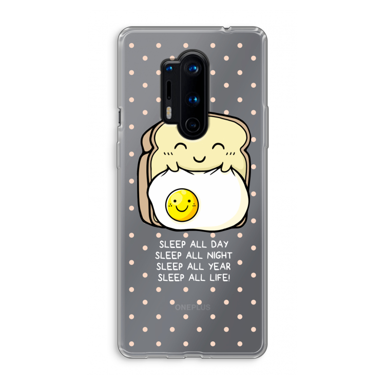 Sleep All Day: OnePlus 8 Pro Transparant Hoesje