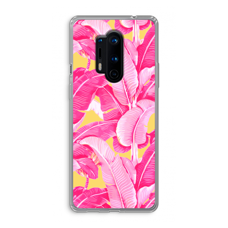 Pink Banana: OnePlus 8 Pro Transparant Hoesje