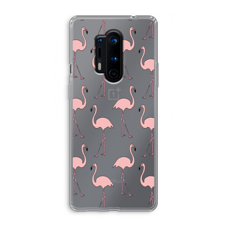 Anything Flamingoes: OnePlus 8 Pro Transparant Hoesje