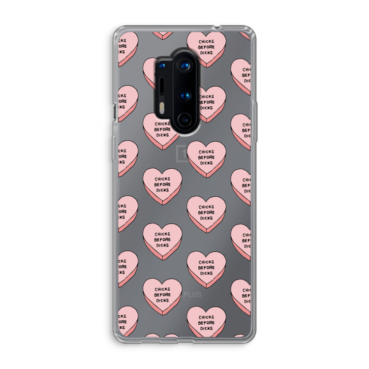 Chicks before dicks: OnePlus 8 Pro Transparant Hoesje