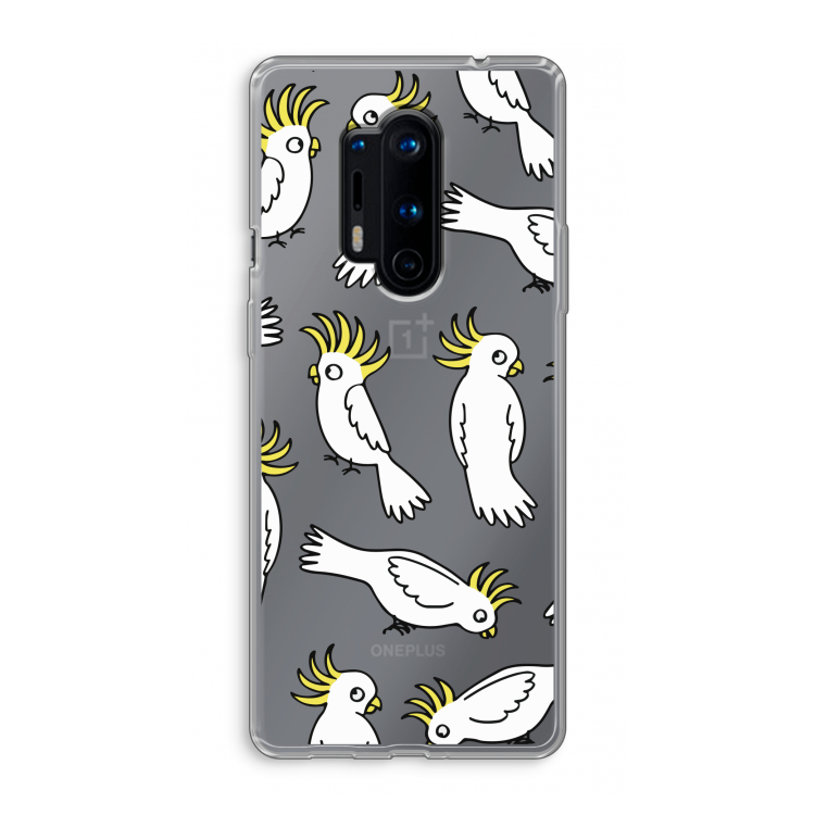 Papegaai: OnePlus 8 Pro Transparant Hoesje