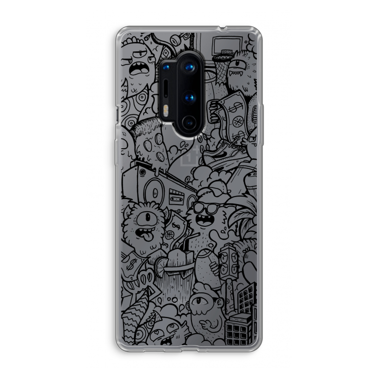 Vexx Black City : OnePlus 8 Pro Transparant Hoesje