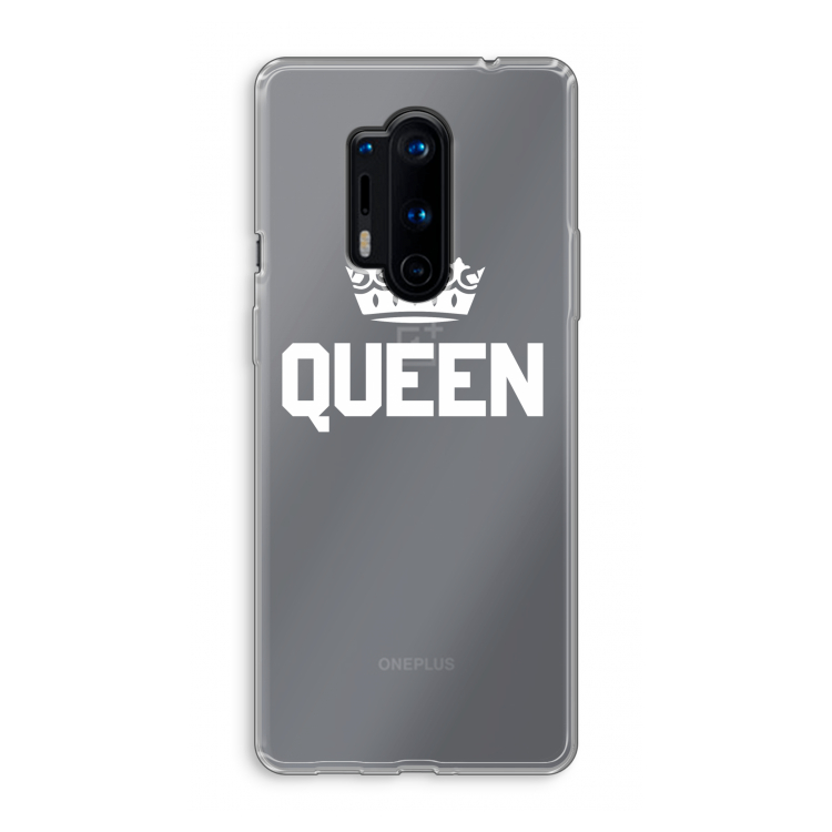 Queen zwart: OnePlus 8 Pro Transparant Hoesje