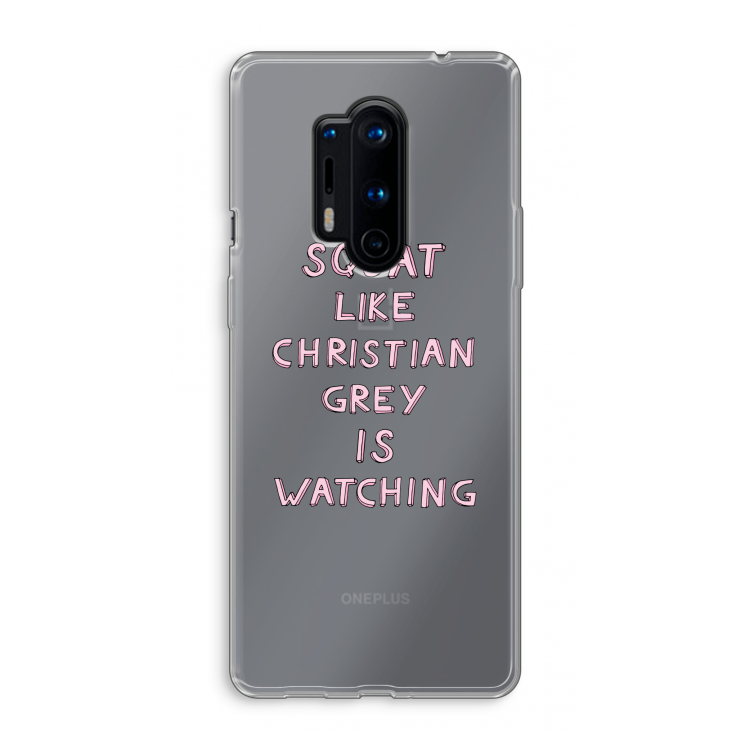 Christian Grey: OnePlus 8 Pro Transparant Hoesje