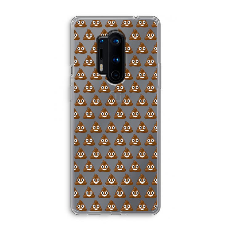 Poop emoji: OnePlus 8 Pro Transparant Hoesje