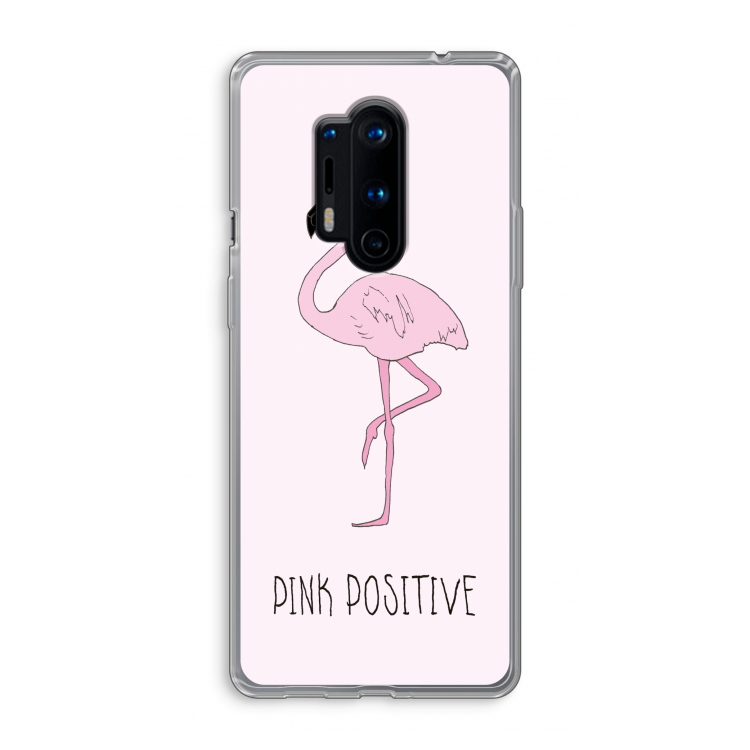 Pink positive: OnePlus 8 Pro Transparant Hoesje