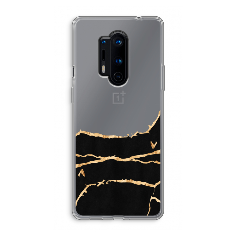 Gouden marmer: OnePlus 8 Pro Transparant Hoesje