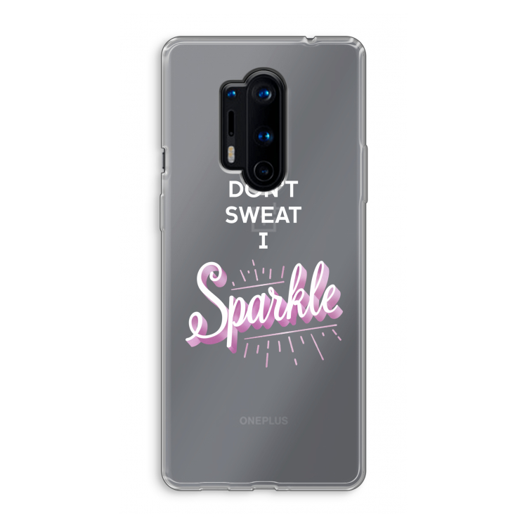 Sparkle quote: OnePlus 8 Pro Transparant Hoesje