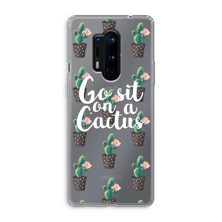 Cactus quote: OnePlus 8 Pro Transparant Hoesje
