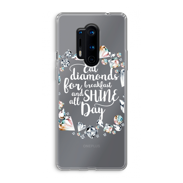 Diamonds: OnePlus 8 Pro Transparant Hoesje