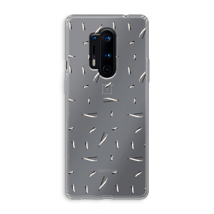 Hipster stripes: OnePlus 8 Pro Transparant Hoesje