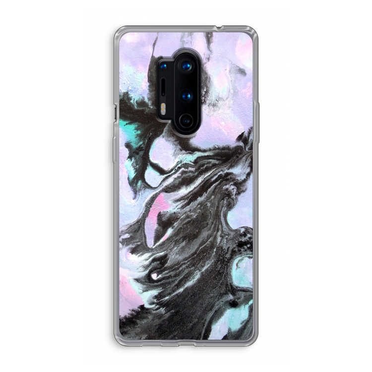 Pastel zwart: OnePlus 8 Pro Transparant Hoesje