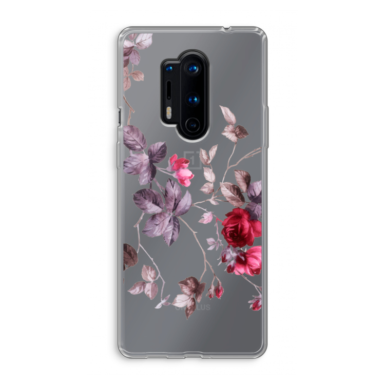 Mooie bloemen: OnePlus 8 Pro Transparant Hoesje