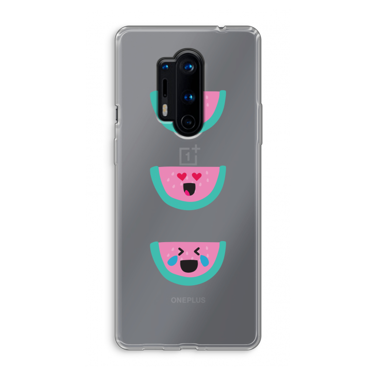 Smiley watermeloen: OnePlus 8 Pro Transparant Hoesje