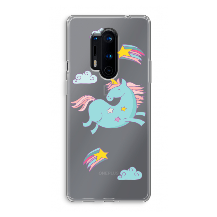 Vliegende eenhoorn: OnePlus 8 Pro Transparant Hoesje