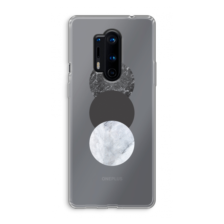 Marmeren cirkels: OnePlus 8 Pro Transparant Hoesje