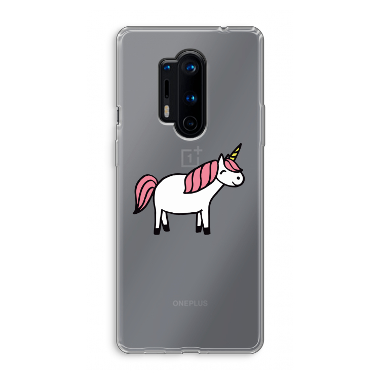 Eenhoorn: OnePlus 8 Pro Transparant Hoesje